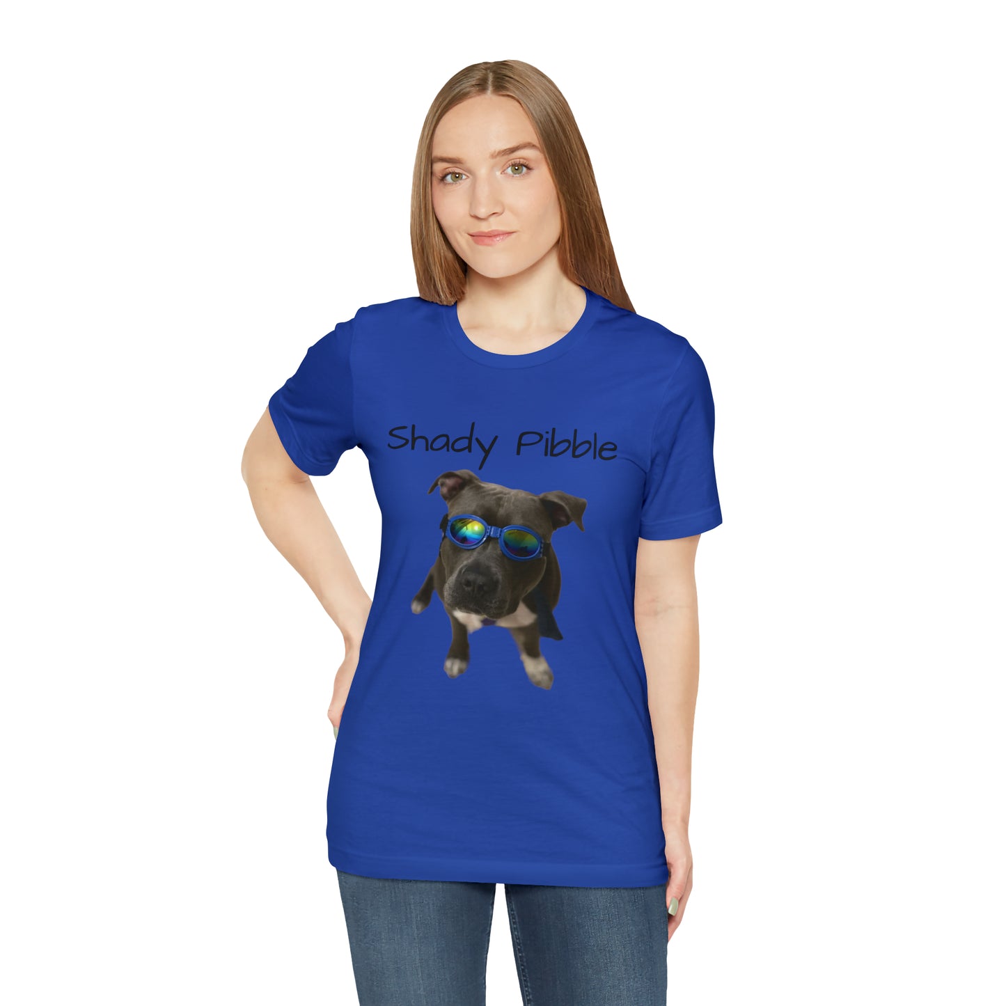 Women's Pitbull Shirt: Shady Pibble with Sunglasses