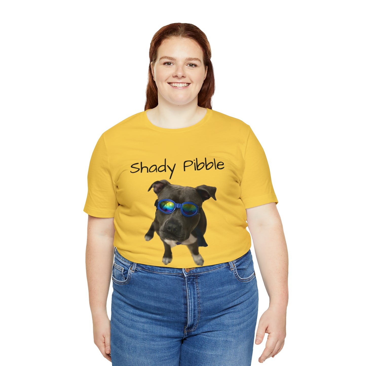 Women's Pitbull Shirt: Shady Pibble with Sunglasses