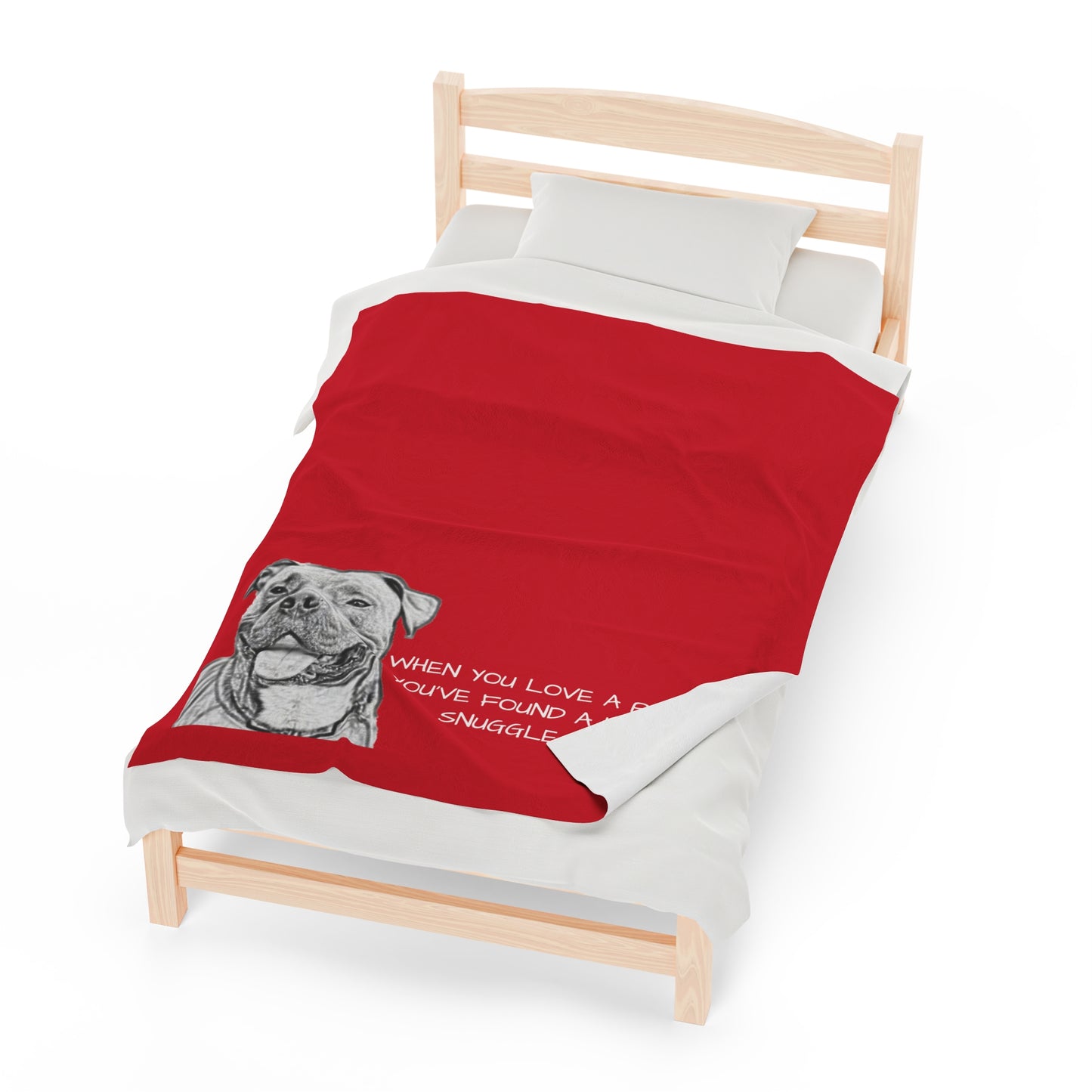Forever Snuggle Buddy: Pitbull Blanket with Heartwarming Quote