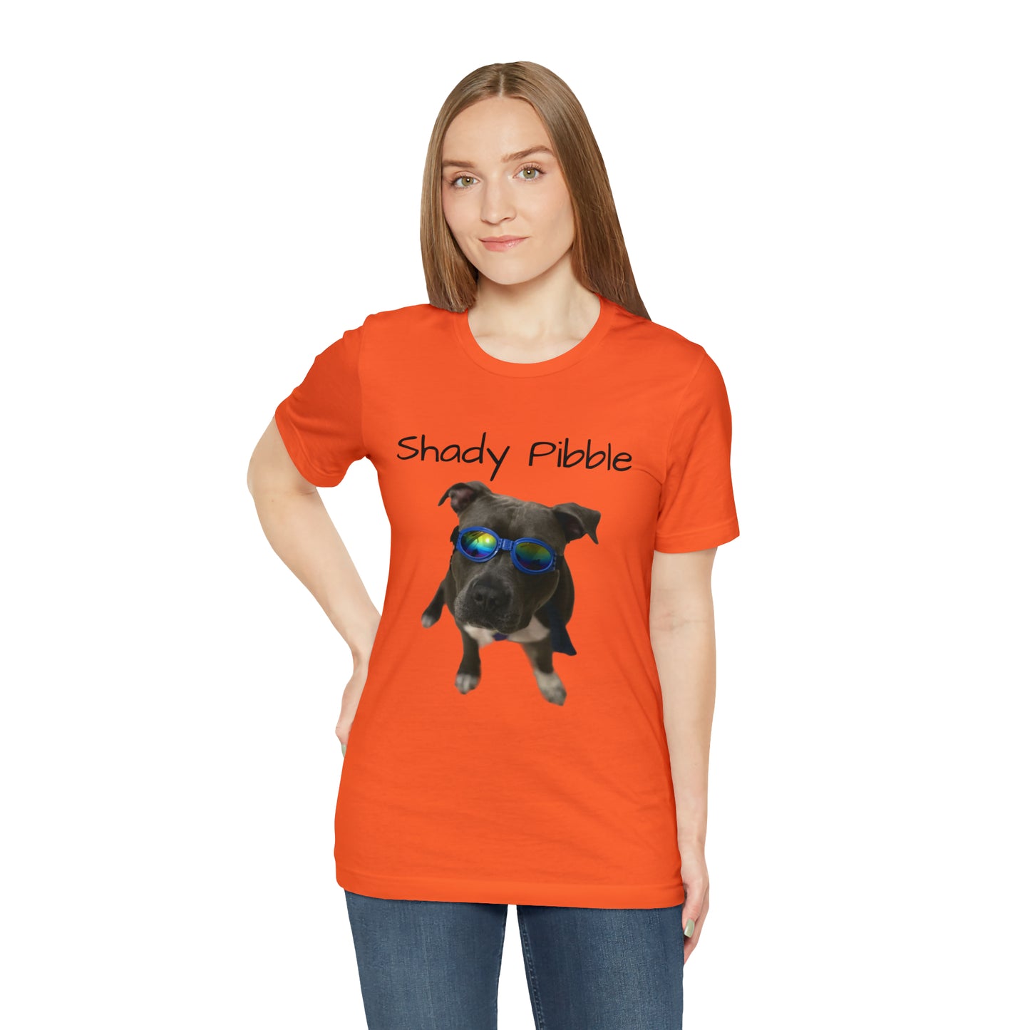 Women's Pitbull Shirt: Shady Pibble with Sunglasses
