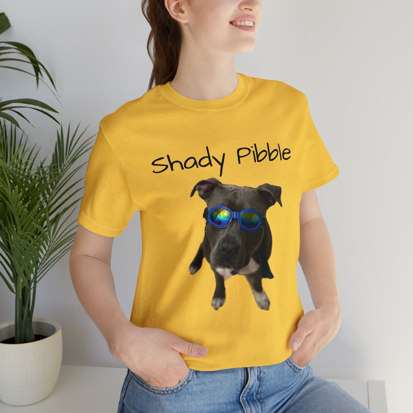 Women's Pitbull Shirt: Shady Pibble with Sunglasses