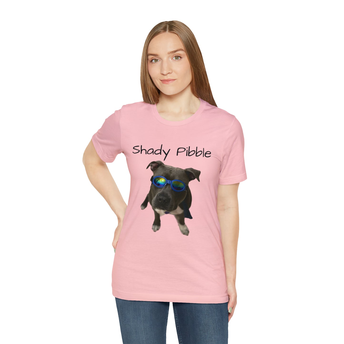Women's Pitbull Shirt: Shady Pibble with Sunglasses