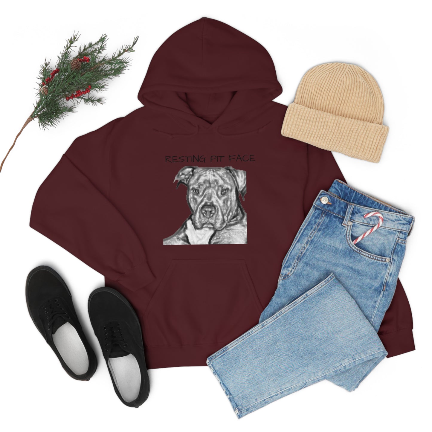 "Resting Pit Face" Hooded Sweatshirt