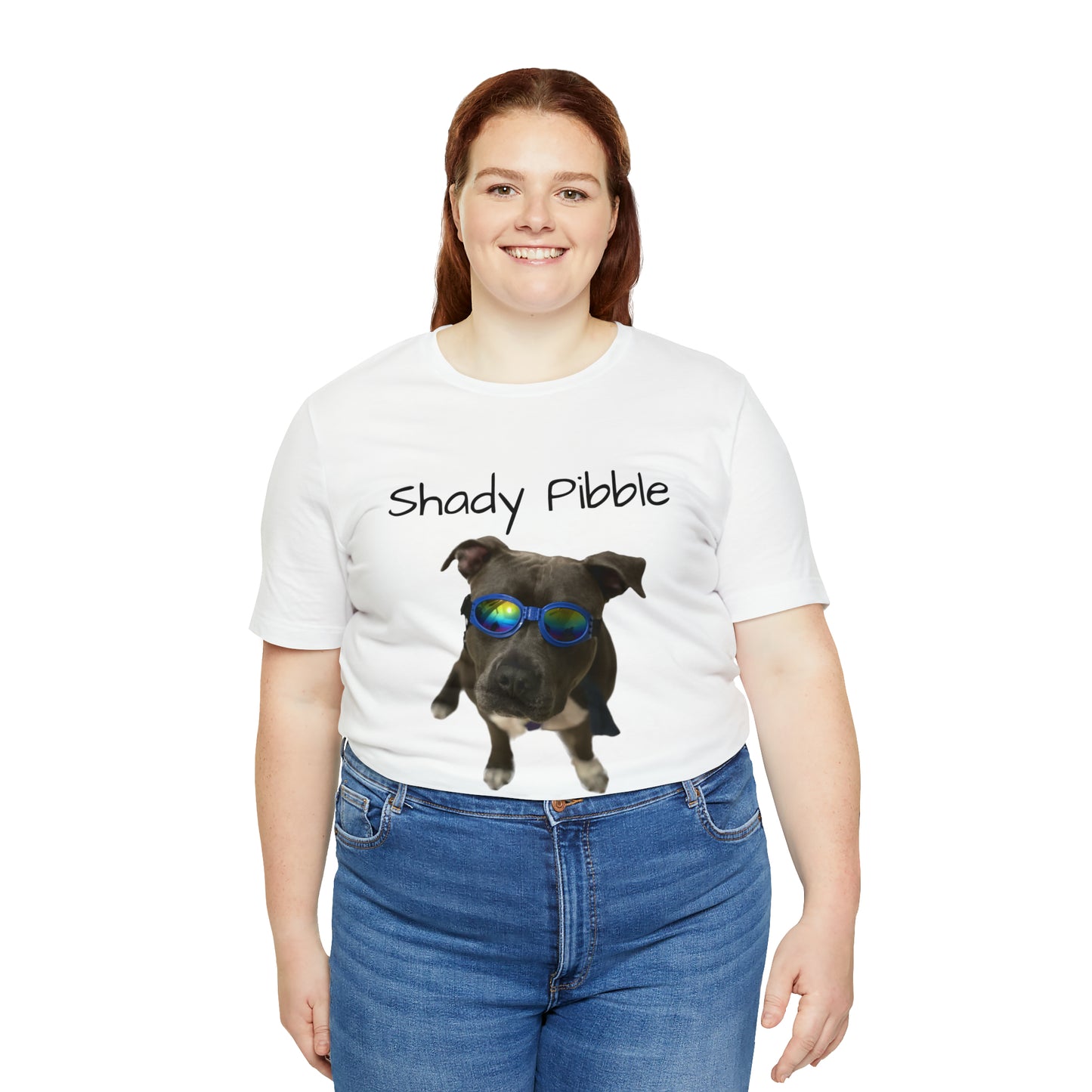 Women's Pitbull Shirt: Shady Pibble with Sunglasses
