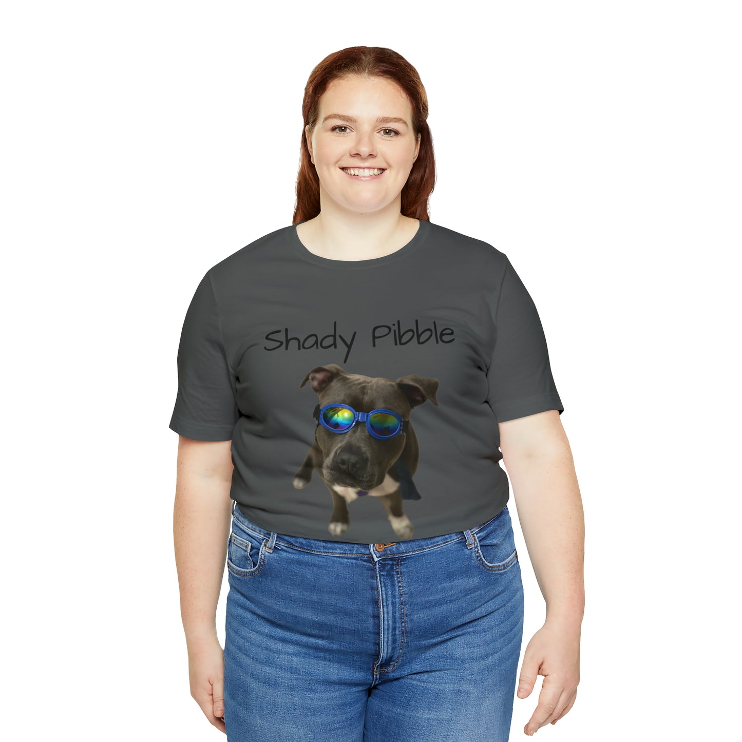 Women's Pitbull Shirt: Shady Pibble with Sunglasses
