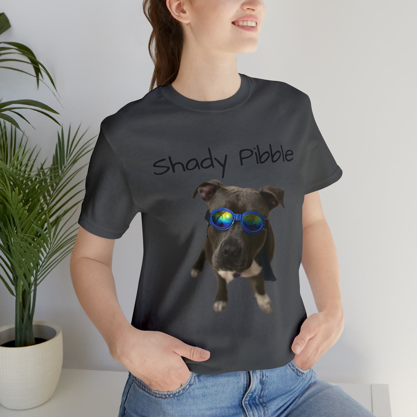 Women's Pitbull Shirt: Shady Pibble with Sunglasses