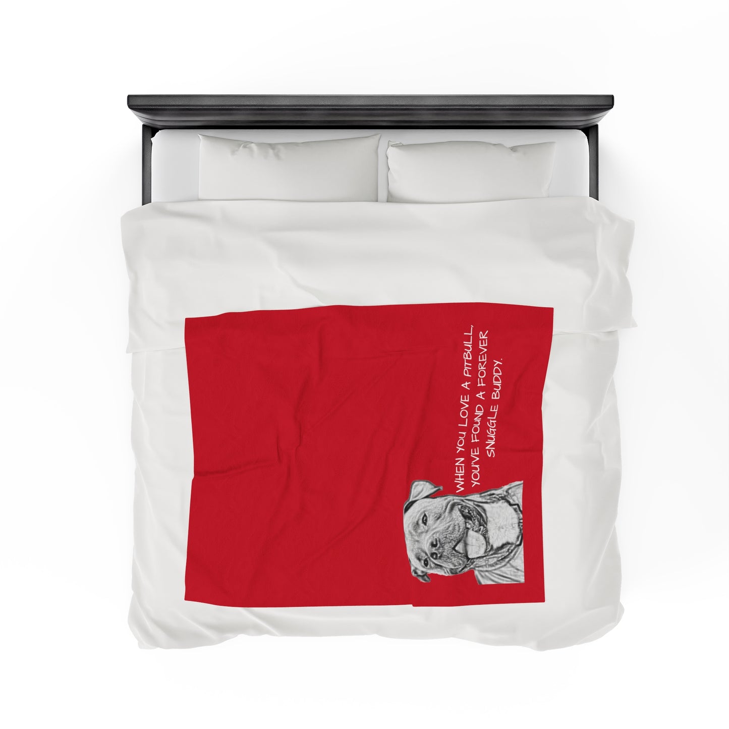 Forever Snuggle Buddy: Pitbull Blanket with Heartwarming Quote