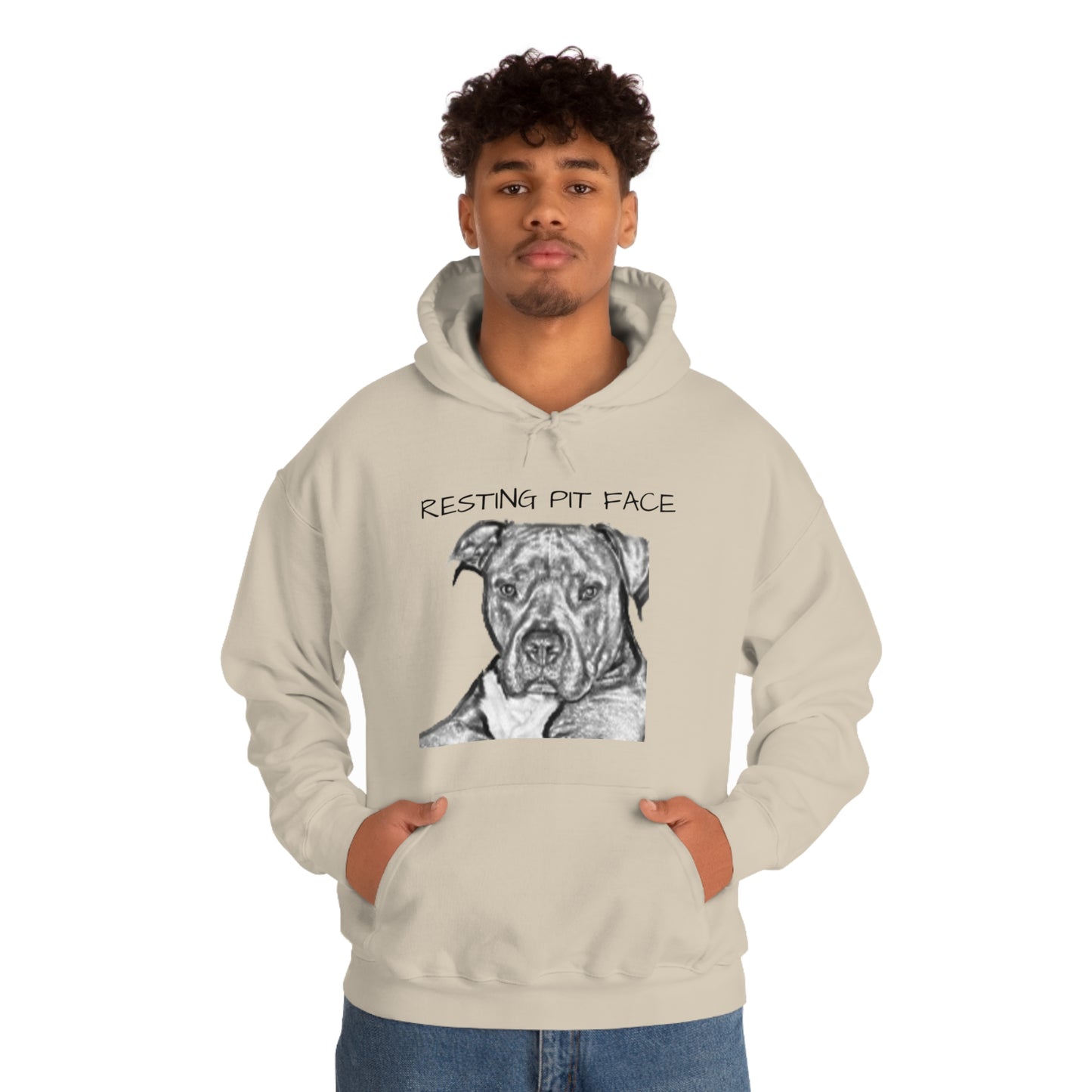 "Resting Pit Face" Hooded Sweatshirt