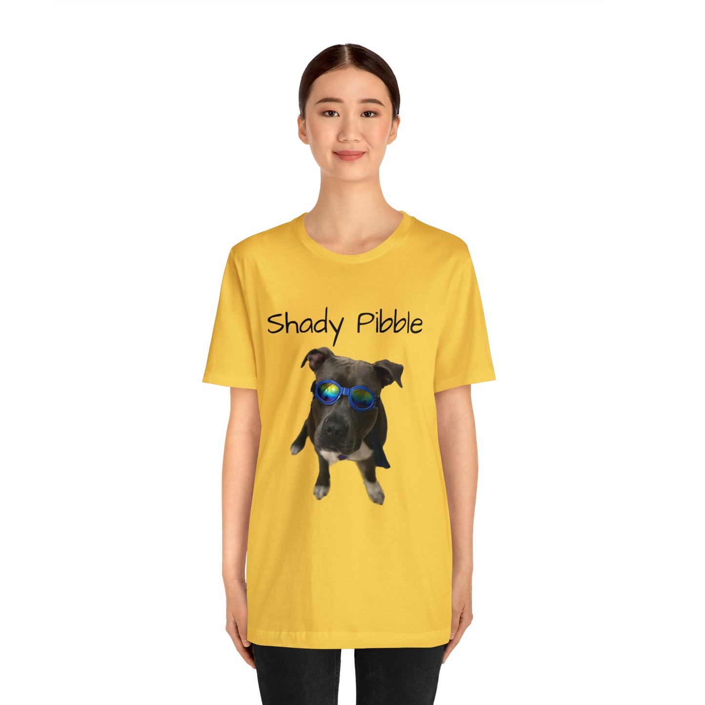 Women's Pitbull Shirt: Shady Pibble with Sunglasses