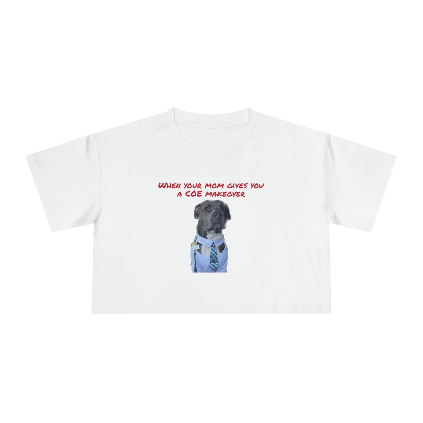 COE Makeover Women's Crop Tee: Pitbull Perfection