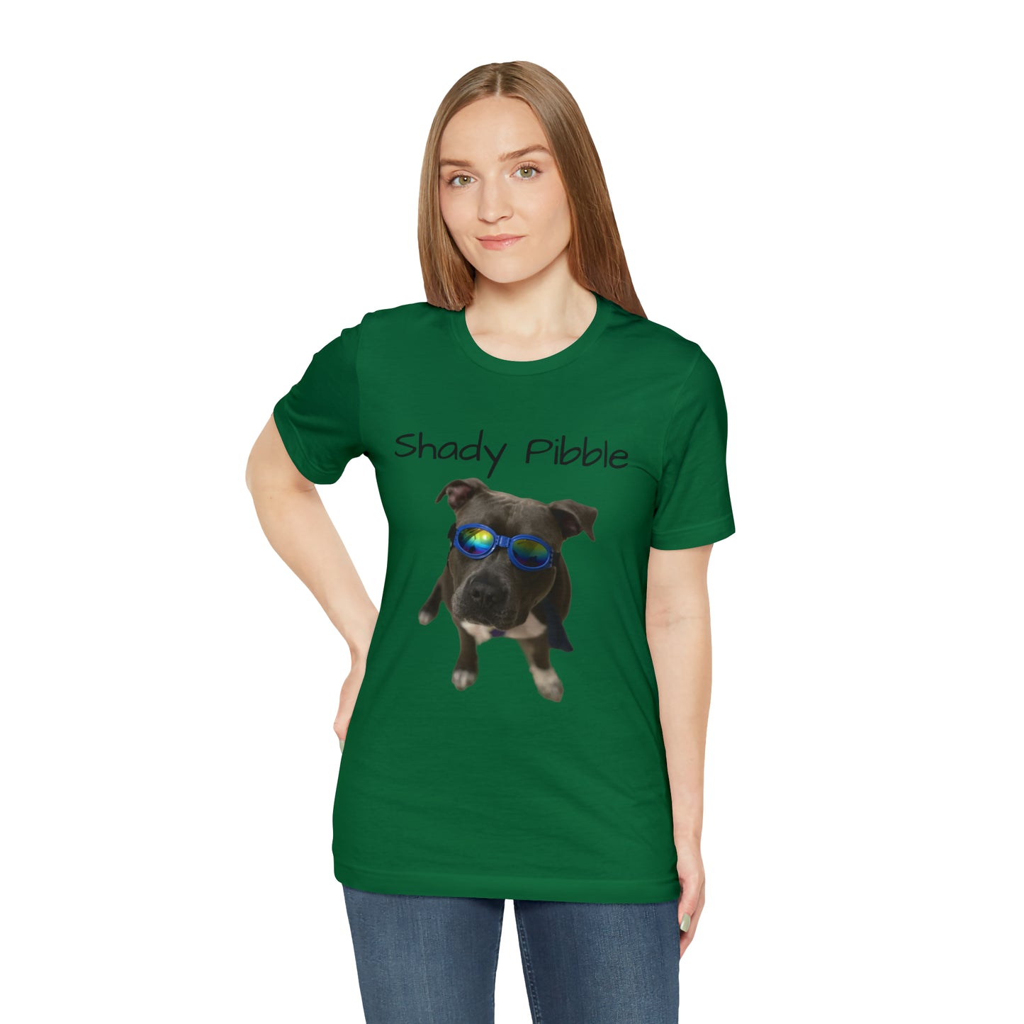 Women's Pitbull Shirt: Shady Pibble with Sunglasses