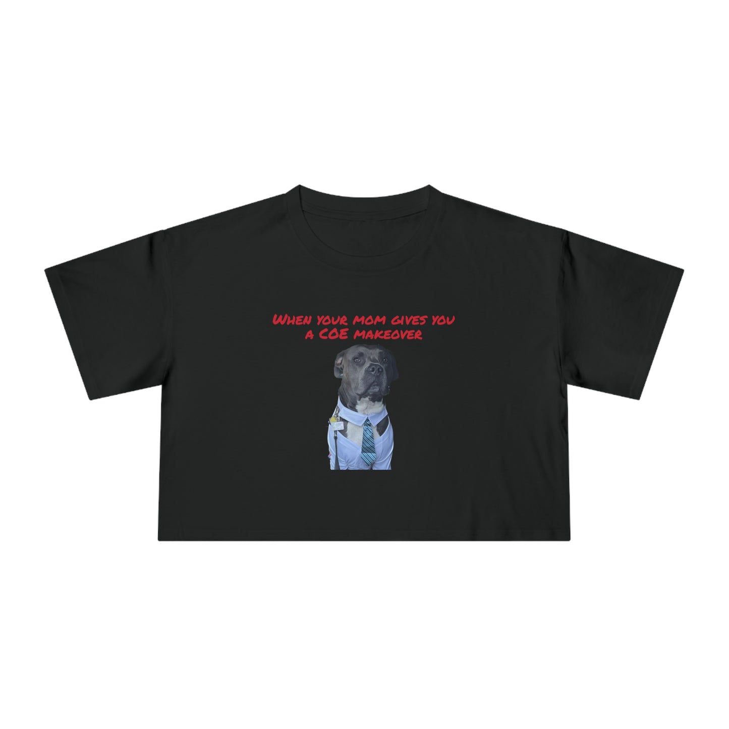COE Makeover Women's Crop Tee: Pitbull Perfection