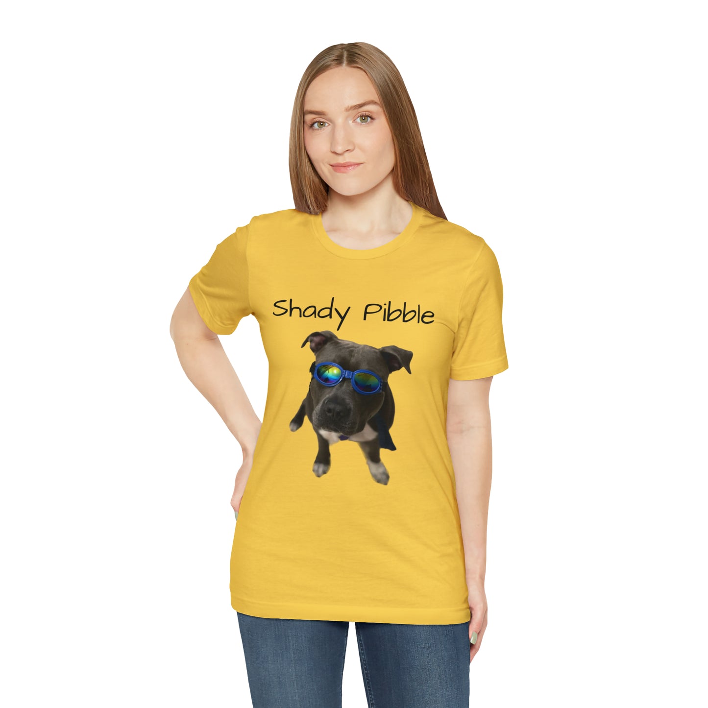 Women's Pitbull Shirt: Shady Pibble with Sunglasses