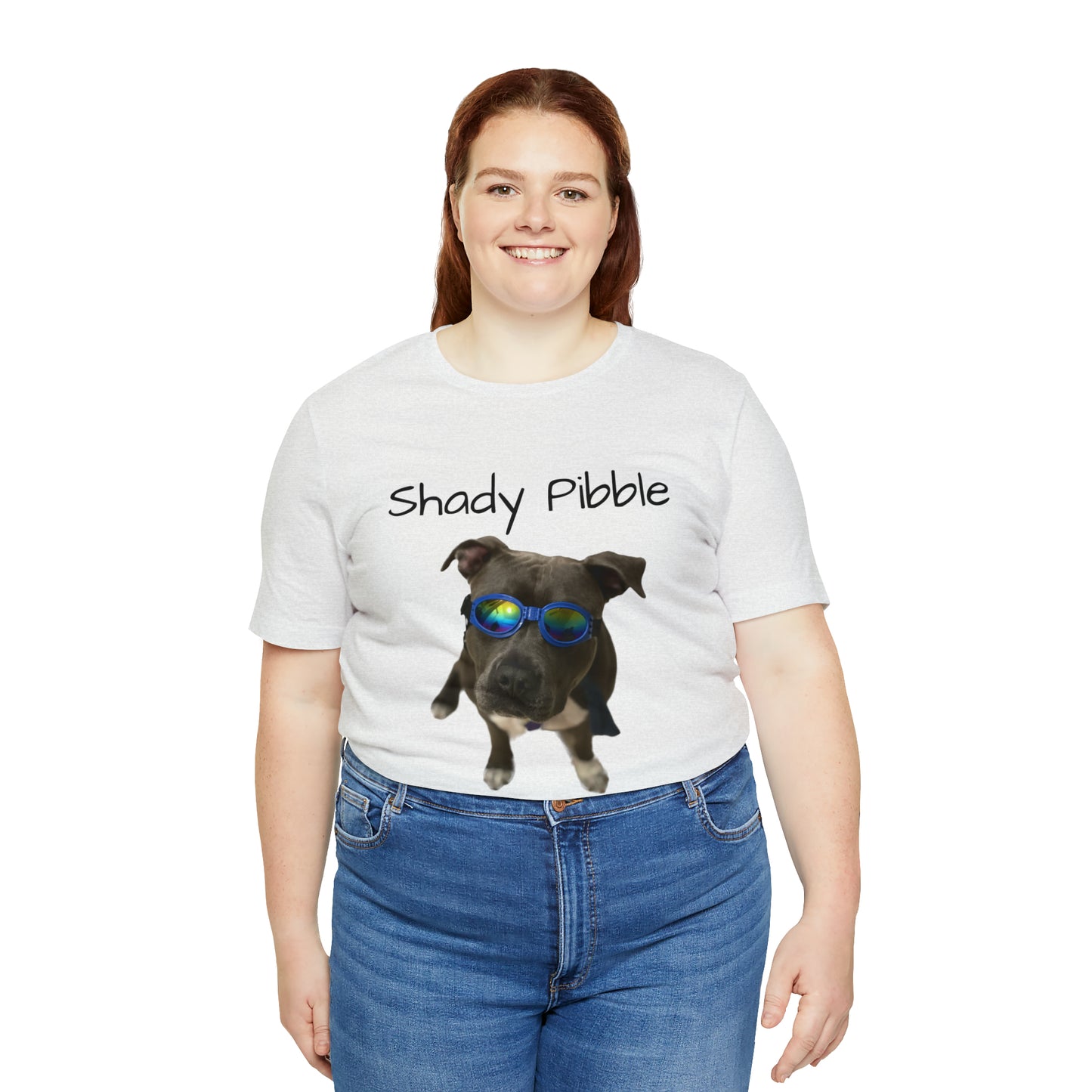 Women's Pitbull Shirt: Shady Pibble with Sunglasses