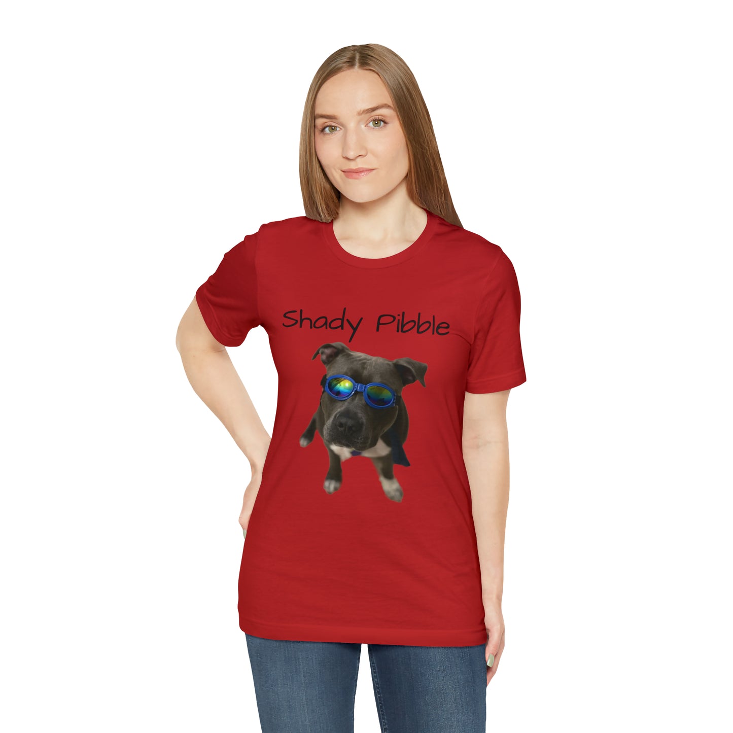 Women's Pitbull Shirt: Shady Pibble with Sunglasses