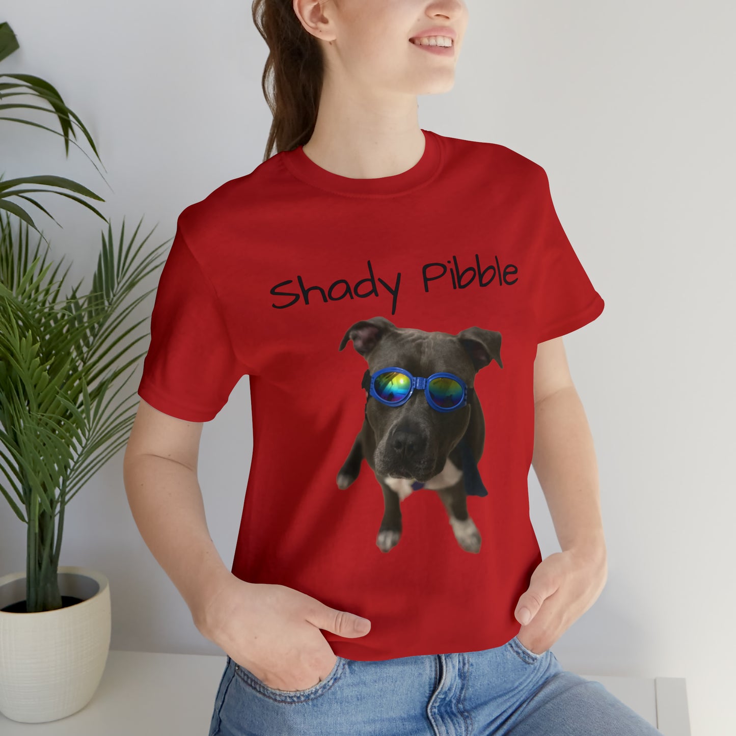 Women's Pitbull Shirt: Shady Pibble with Sunglasses