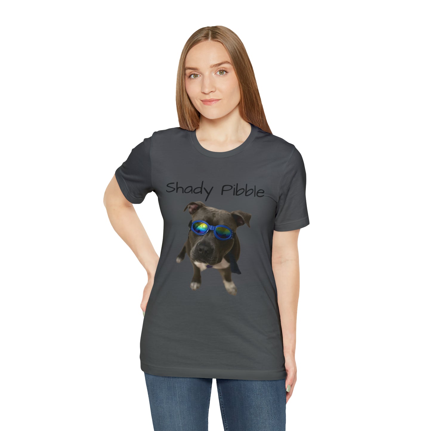 Women's Pitbull Shirt: Shady Pibble with Sunglasses