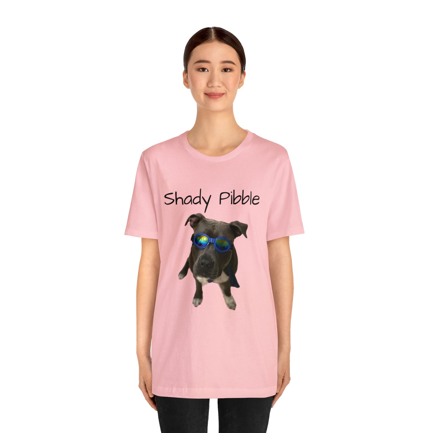 Women's Pitbull Shirt: Shady Pibble with Sunglasses
