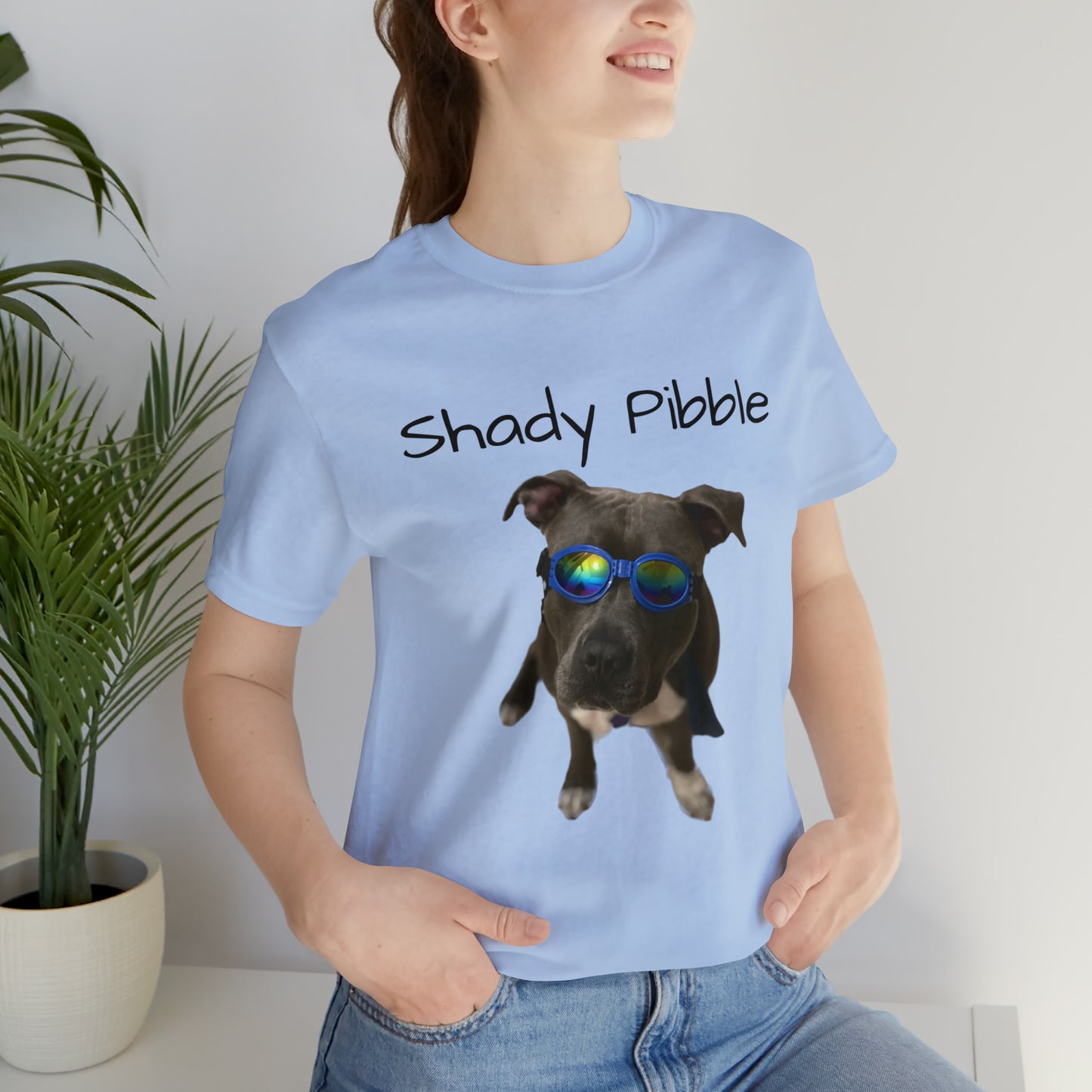 Women's Pitbull Shirt: Shady Pibble with Sunglasses