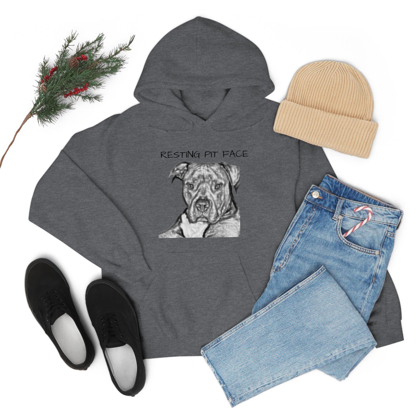 "Resting Pit Face" Hooded Sweatshirt