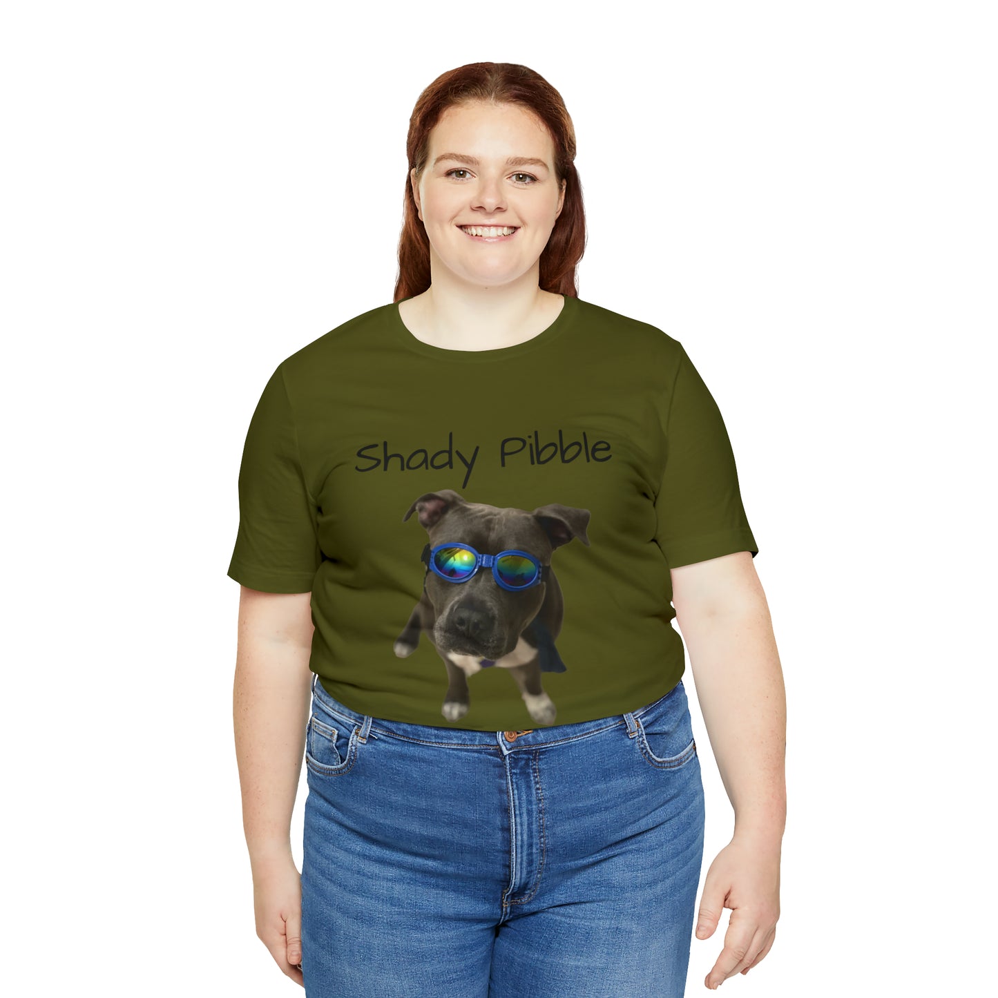 Women's Pitbull Shirt: Shady Pibble with Sunglasses