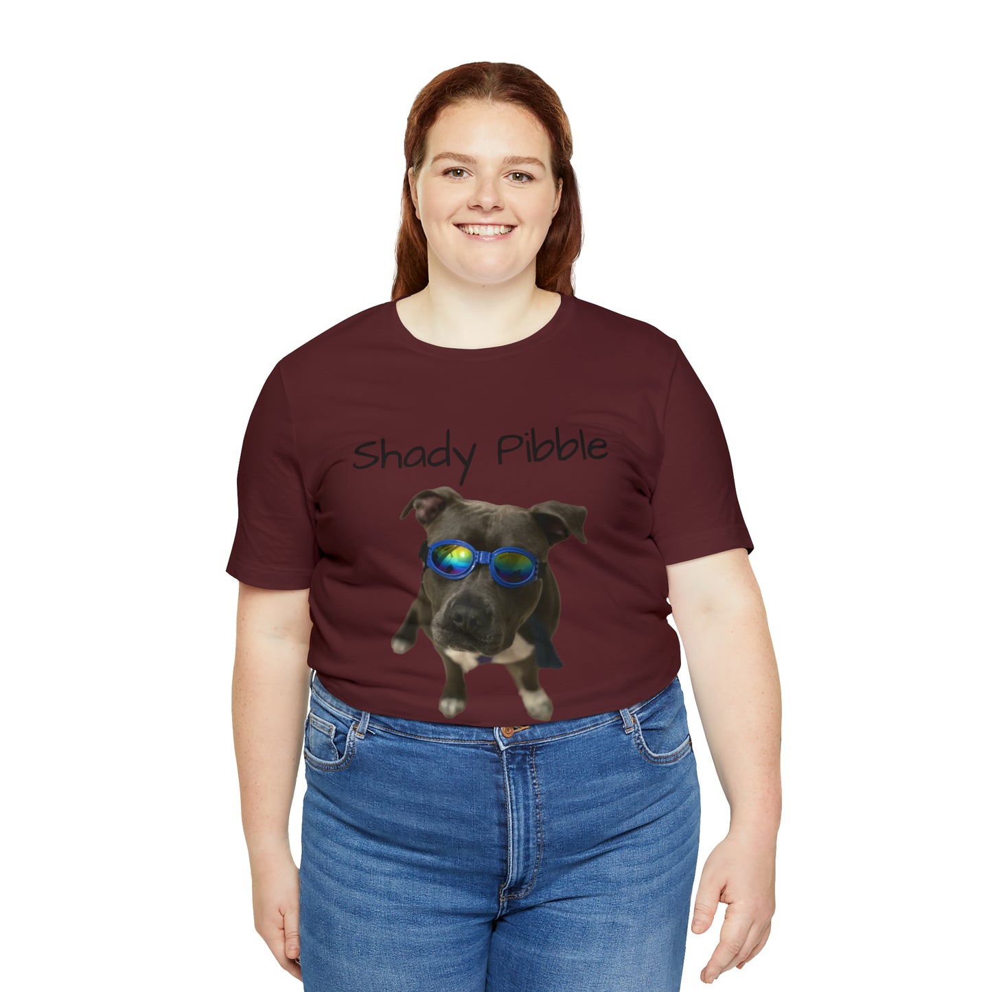 Women's Pitbull Shirt: Shady Pibble with Sunglasses