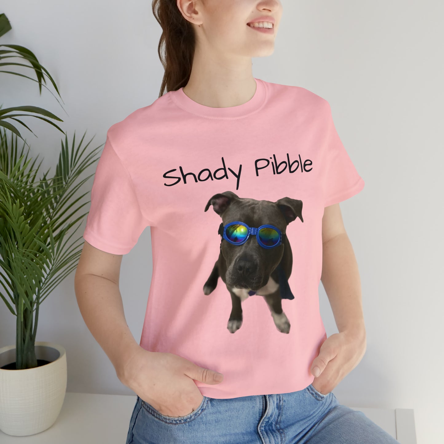 Women's Pitbull Shirt: Shady Pibble with Sunglasses