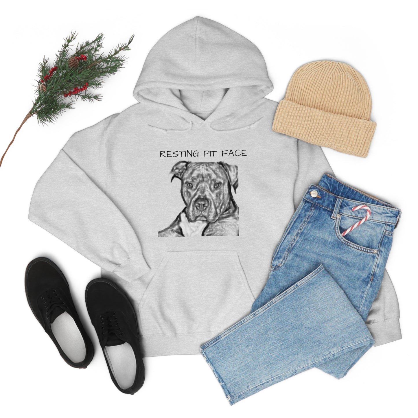 "Resting Pit Face" Hooded Sweatshirt