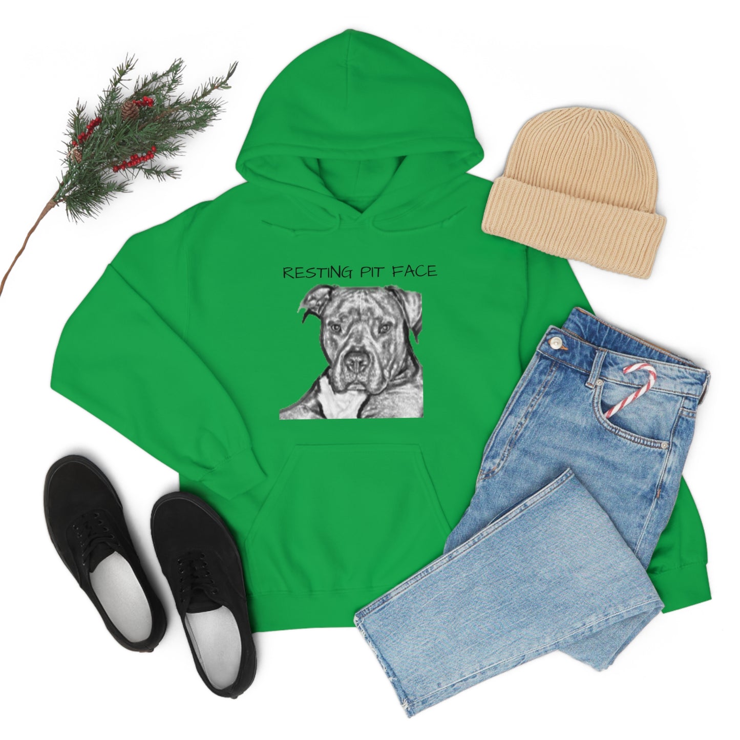"Resting Pit Face" Hooded Sweatshirt