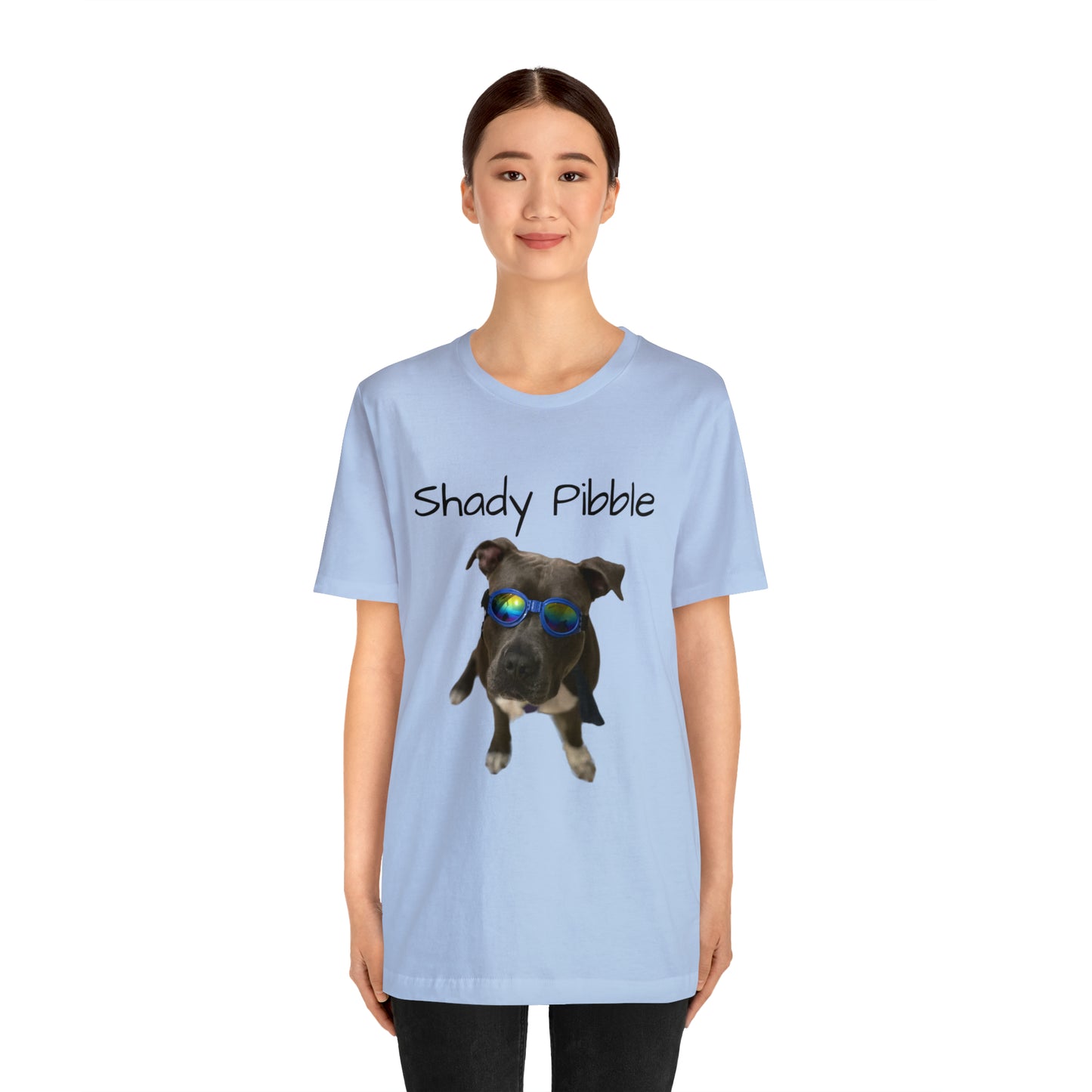 Women's Pitbull Shirt: Shady Pibble with Sunglasses