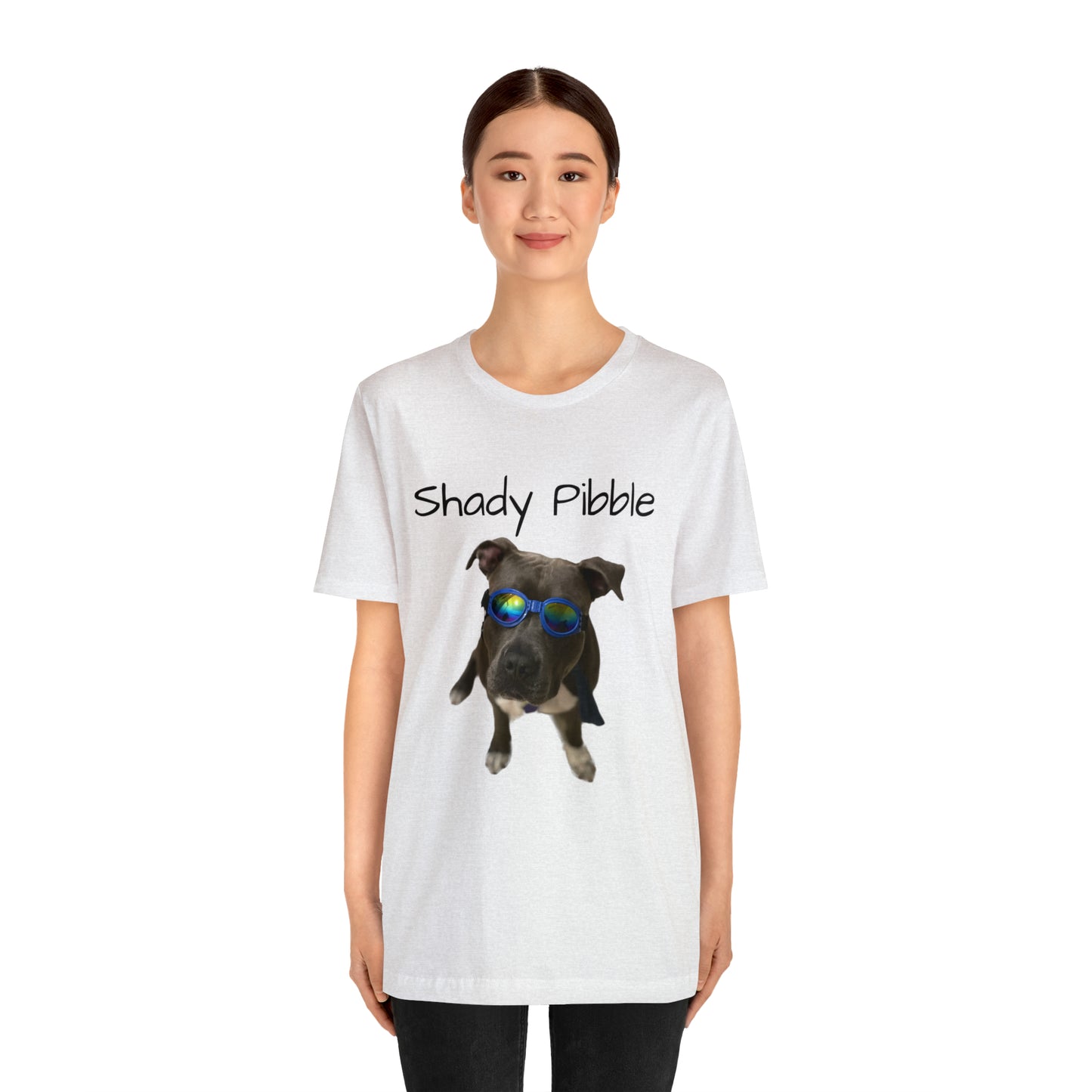 Women's Pitbull Shirt: Shady Pibble with Sunglasses