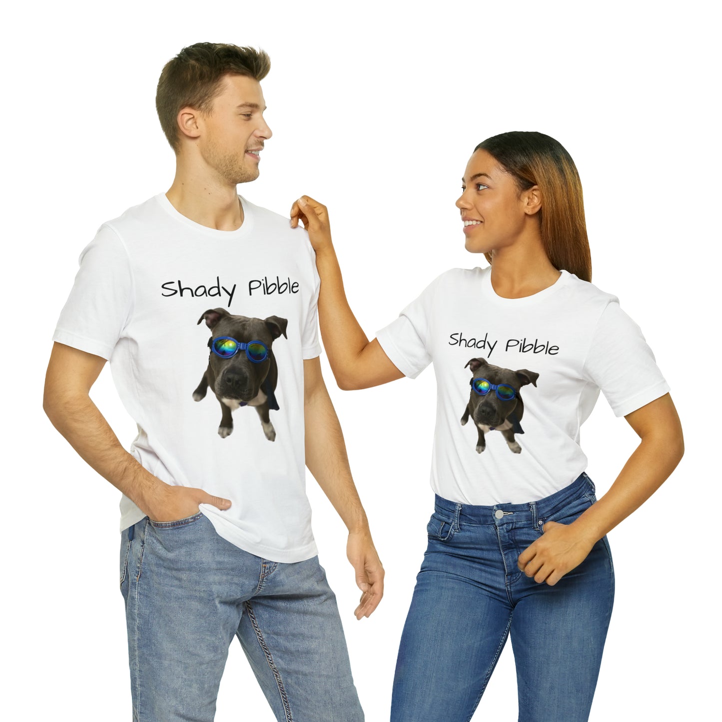 Women's Pitbull Shirt: Shady Pibble with Sunglasses