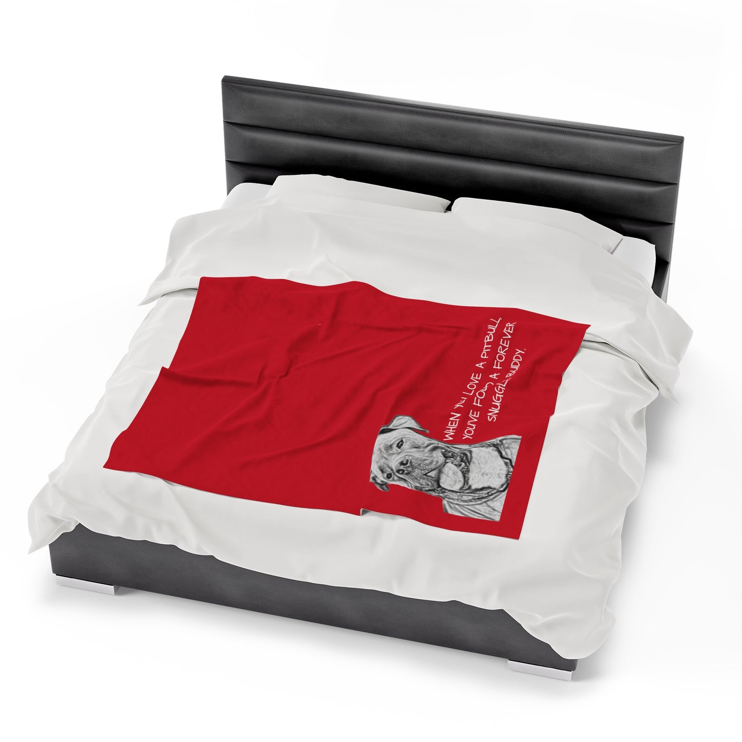 Forever Snuggle Buddy: Pitbull Blanket with Heartwarming Quote