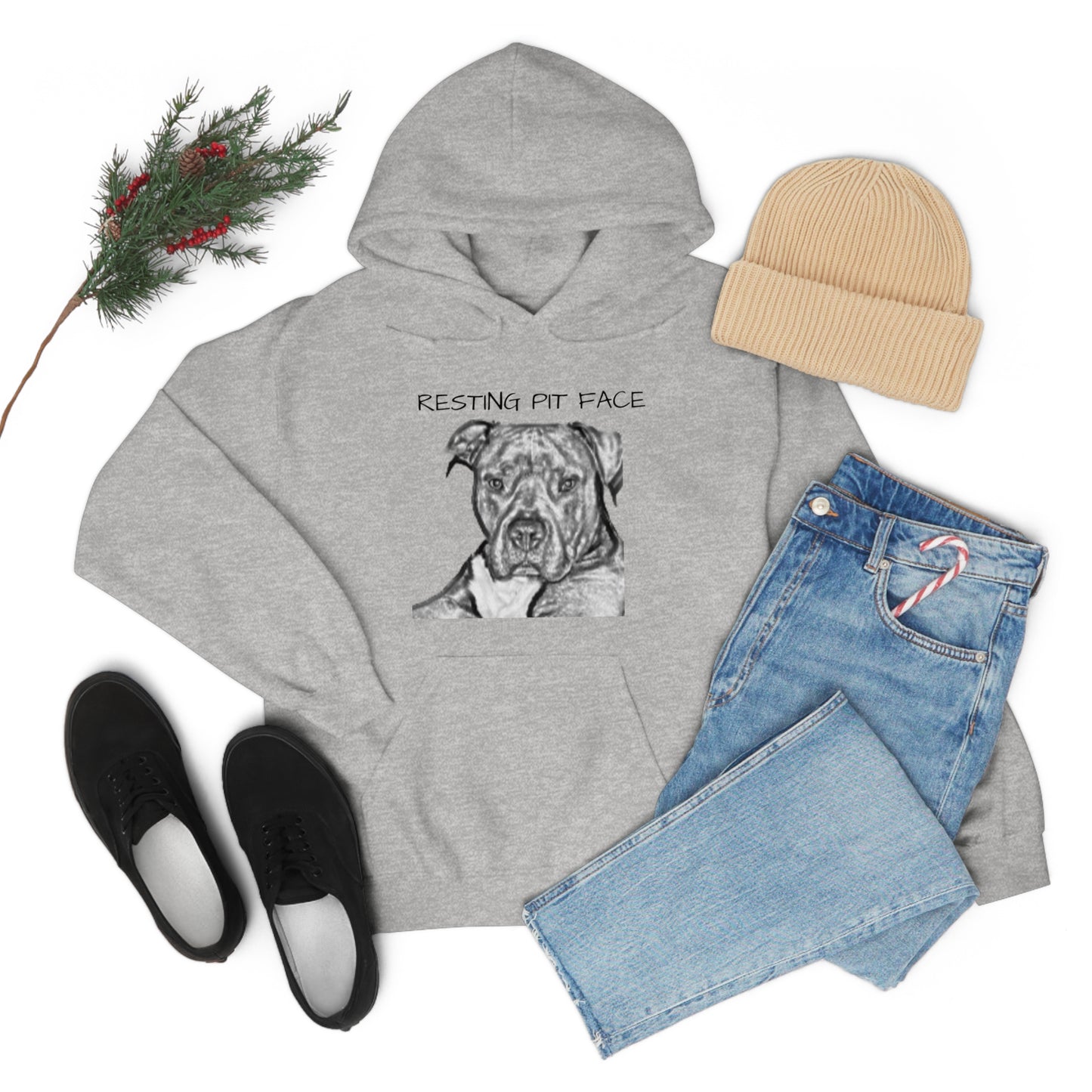 "Resting Pit Face" Hooded Sweatshirt
