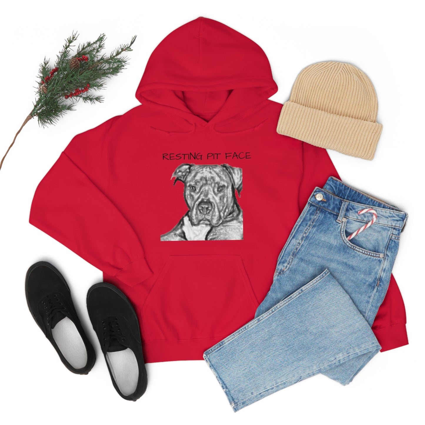 "Resting Pit Face" Hooded Sweatshirt