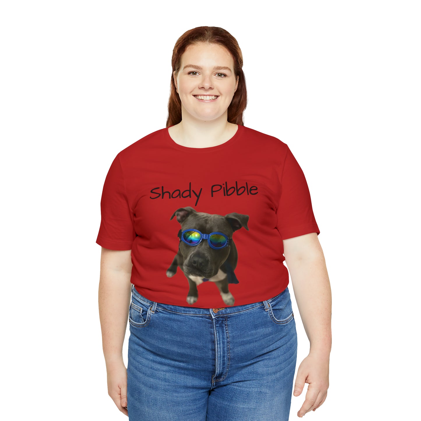 Women's Pitbull Shirt: Shady Pibble with Sunglasses