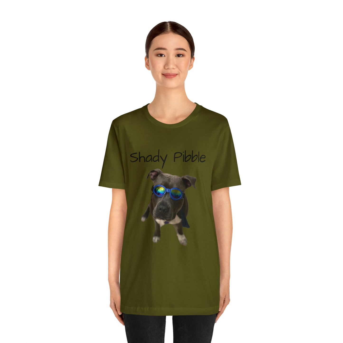 Women's Pitbull Shirt: Shady Pibble with Sunglasses
