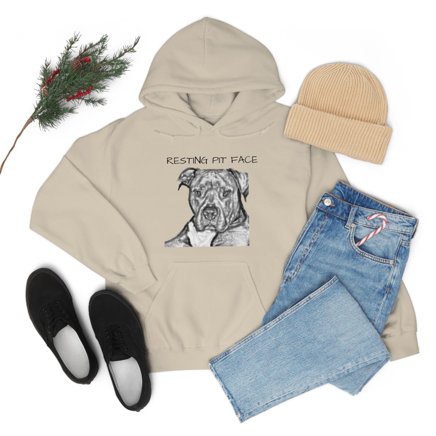 "Resting Pit Face" Hooded Sweatshirt