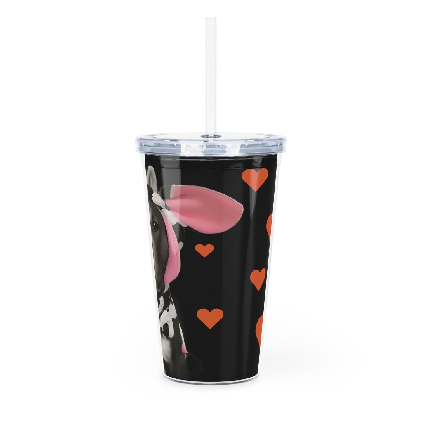 Pitbull Plastic Tumbler with Straw