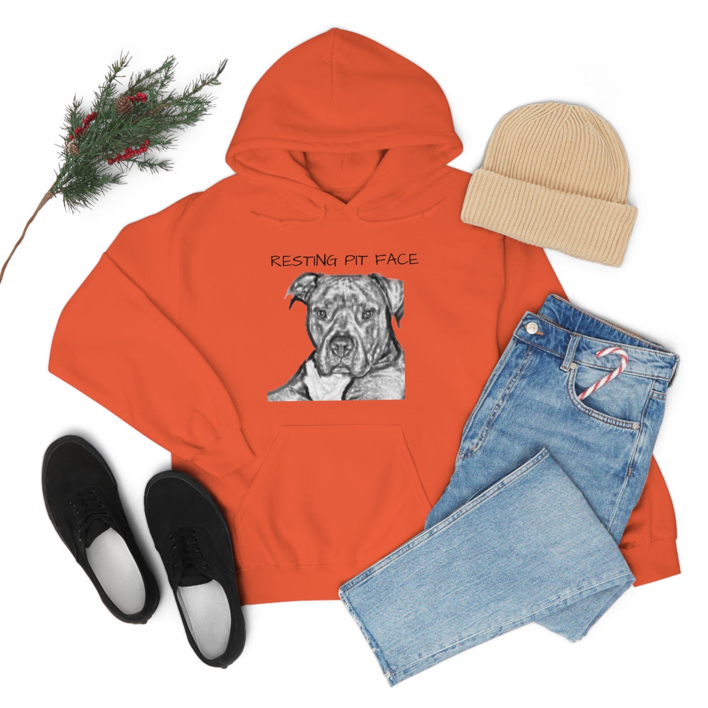 "Resting Pit Face" Hooded Sweatshirt
