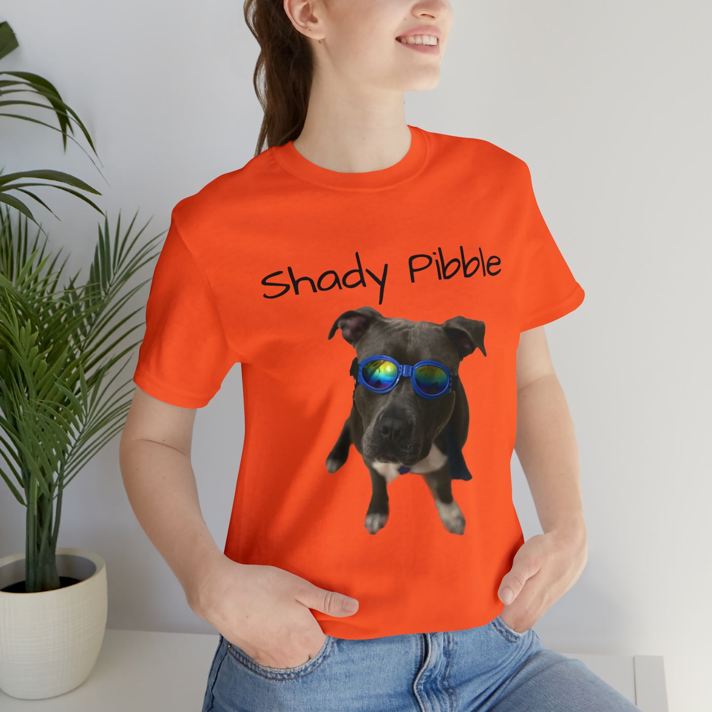 Women's Pitbull Shirt: Shady Pibble with Sunglasses