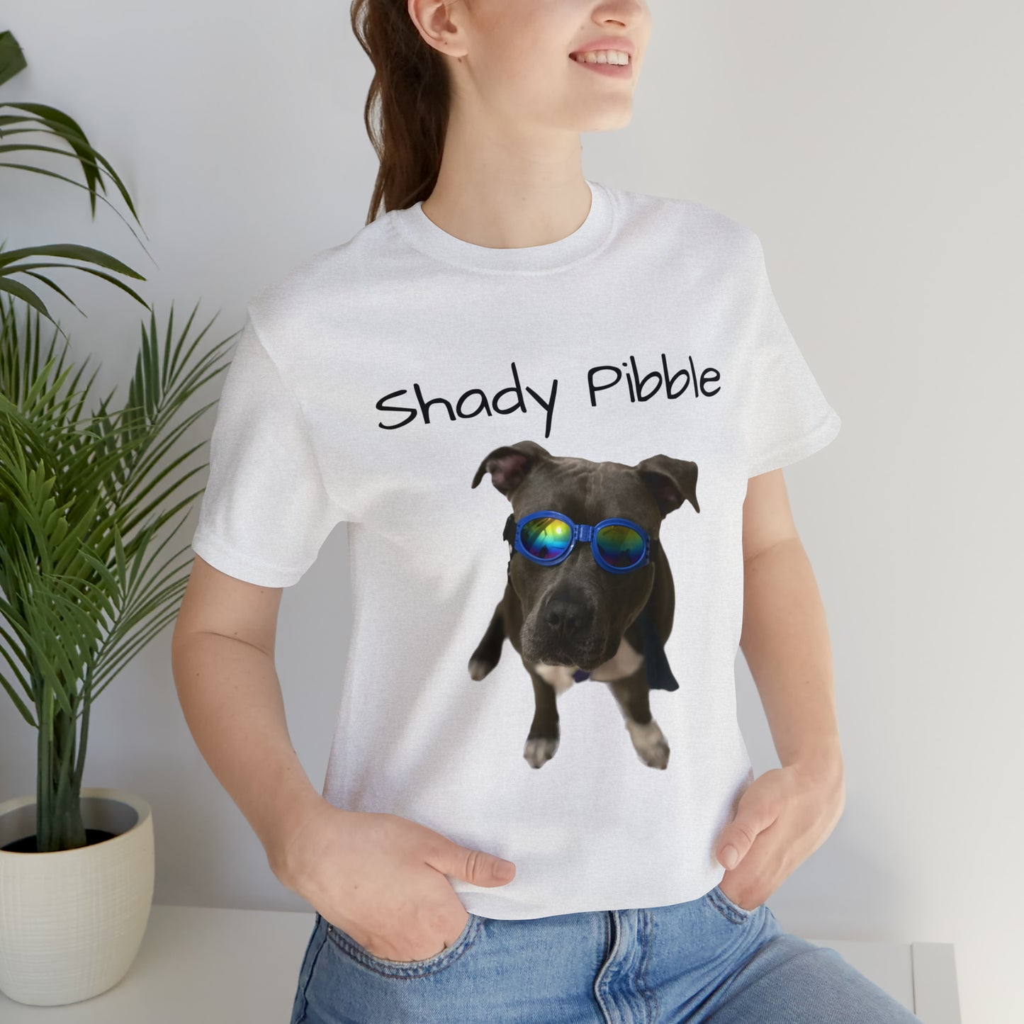 Women's Pitbull Shirt: Shady Pibble with Sunglasses