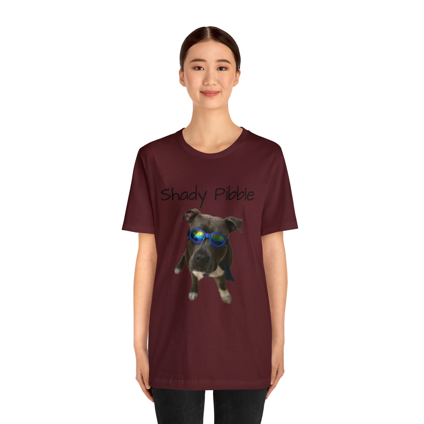 Women's Pitbull Shirt: Shady Pibble with Sunglasses
