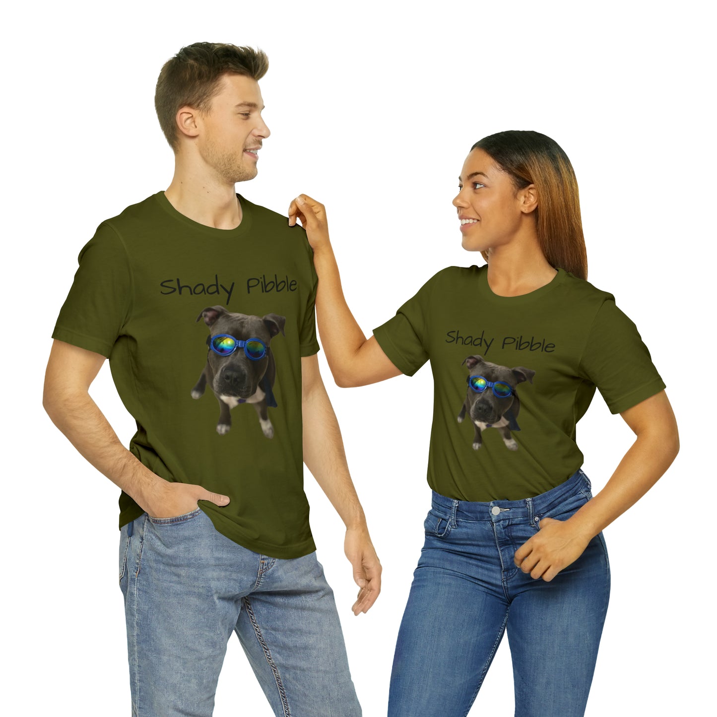 Women's Pitbull Shirt: Shady Pibble with Sunglasses