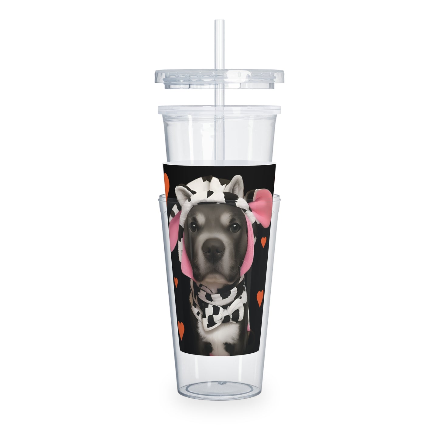 Pitbull Plastic Tumbler with Straw