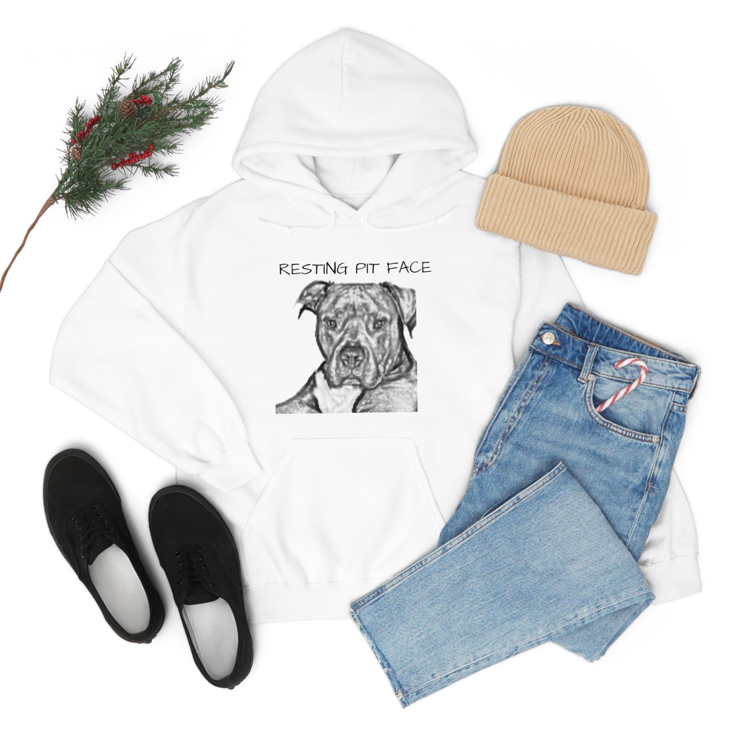 "Resting Pit Face" Hooded Sweatshirt