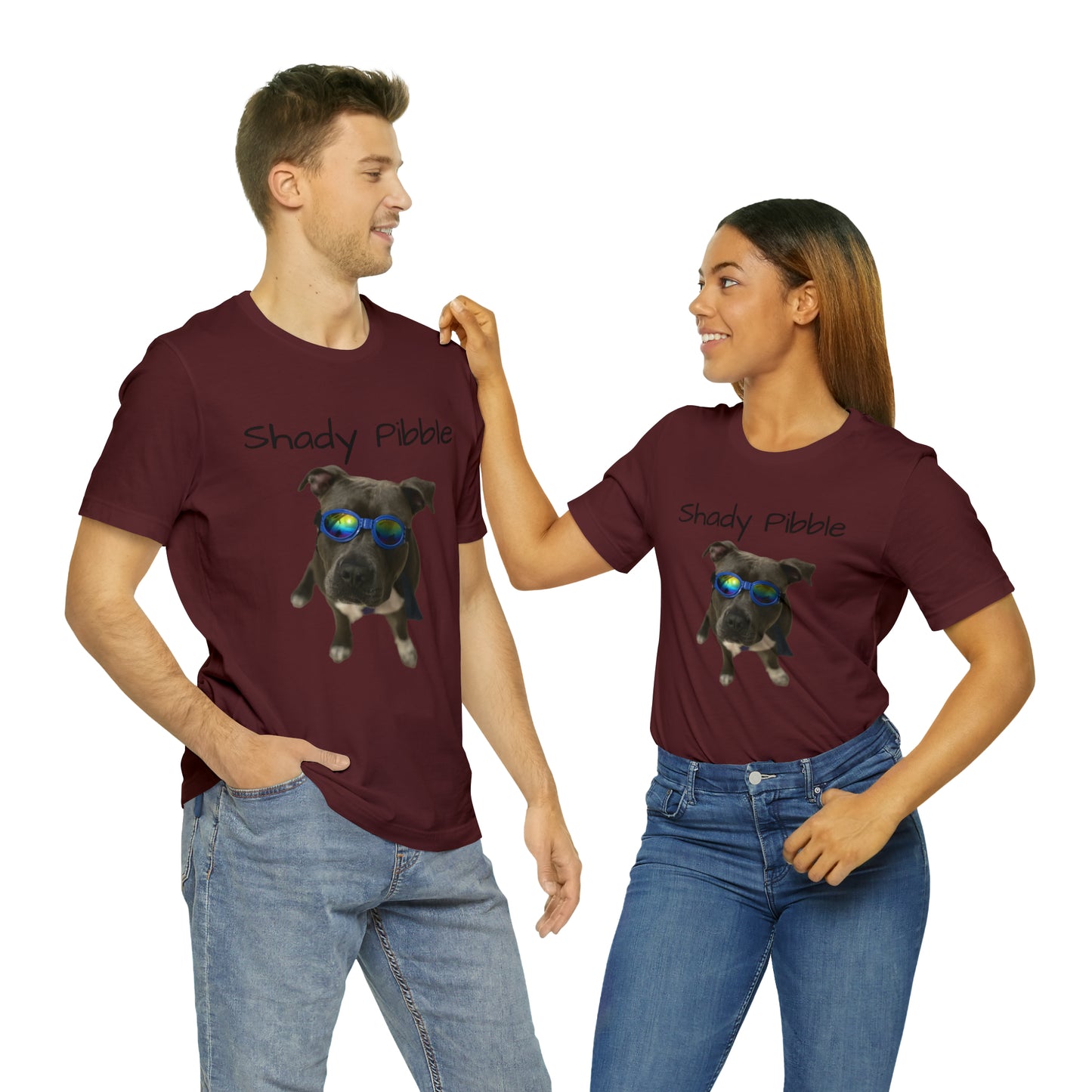Women's Pitbull Shirt: Shady Pibble with Sunglasses