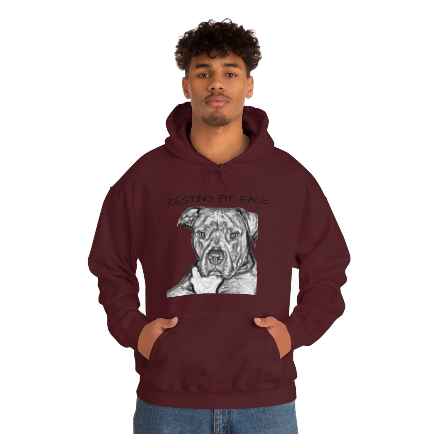 "Resting Pit Face" Hooded Sweatshirt