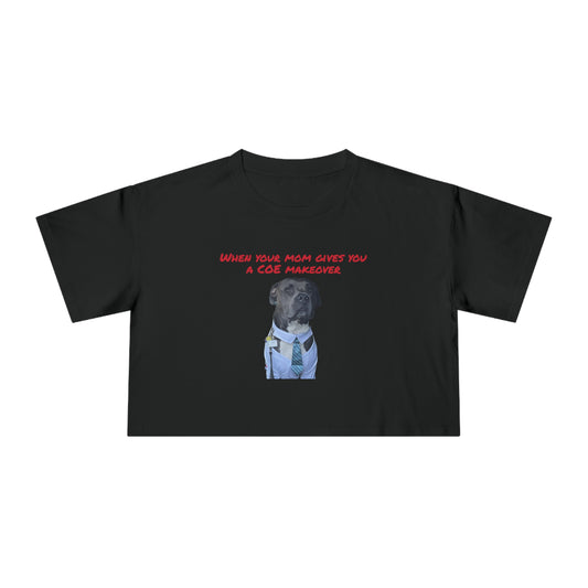COE Makeover Women's Crop Tee: Pitbull Perfection
