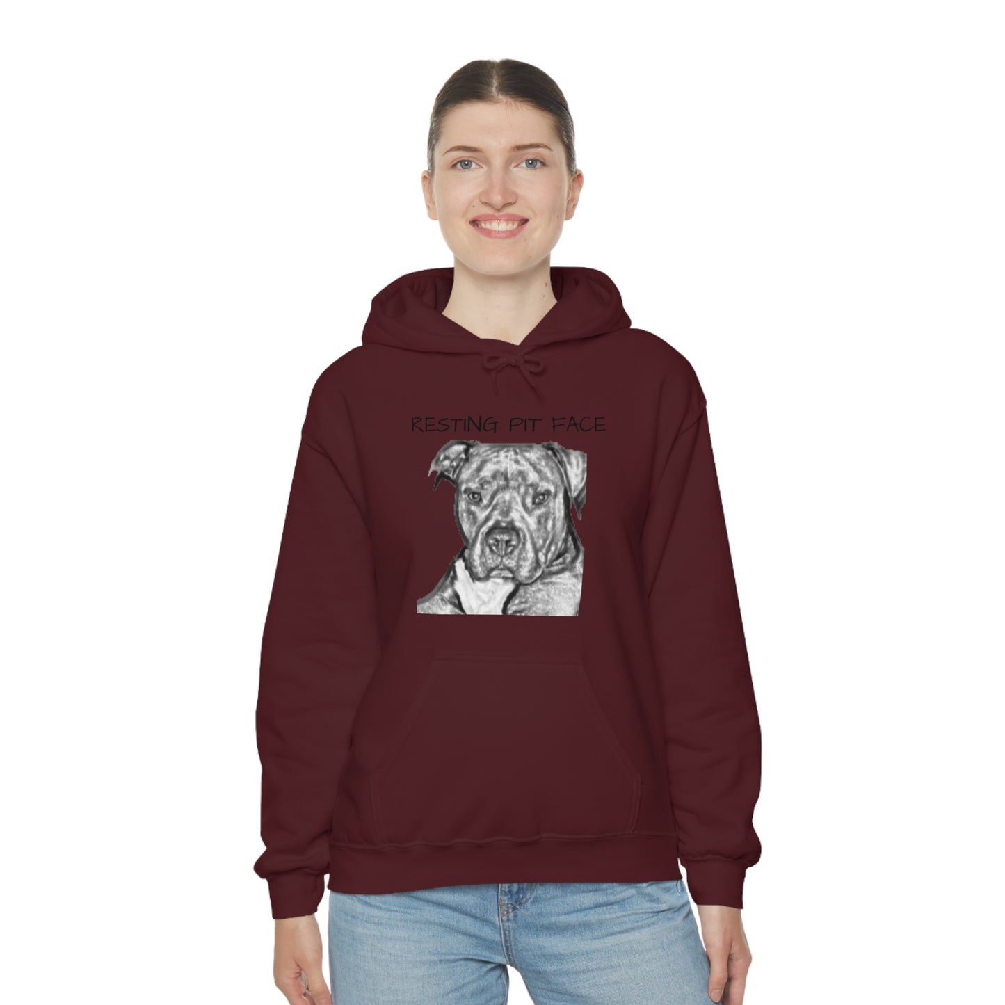 "Resting Pit Face" Hooded Sweatshirt